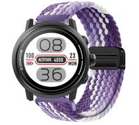 GIOPUEY Cinturini Magnetica Compatibile con COROS Pace 2, Cinturino in morbido nylon intrecciato [unisex] [Traspirante] - Purple/White