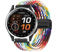 GIOPUEY Cinturini Magnetica Compatibile con Garmin Approach S44, Cinturino in morbido nylon intrecciato [unisex] [Traspirante] - Colourful-B