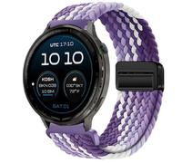 GIOPUEY Cinturini Magnetica Compatibile con Garmin D2 Air X15, Cinturino in Morbido Nylon Intrecciato [Unisex] [Traspirante] - Purple/White