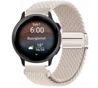 GIOPUEY Cinturini Magnetica Compatibile con Garmin Vivoactive 6, 20mm Cinturino in morbido nylon intrecciato [unisex] [Traspirante] - Beige