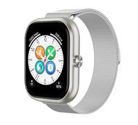 GIOPUEY Cinturini Magnetica Compatibile con Honor Choice Haylou Watch, Cinturino in Acciaio Inossidabile Intrecciato [Magnetico] - Silver