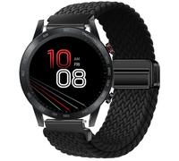 GIOPUEY Cinturini Magnetica Compatibile con Honor Magic Watch 2 PRO 46mm, Cinturino in Morbido Nylon Intrecciato [Unisex] [Traspirante] - Black