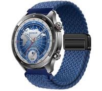 GIOPUEY Cinturini Magnetica Compatibile con HONOR Watch 5 Pro, Cinturino in morbido nylon intrecciato [unisex] [Traspirante] - Blue