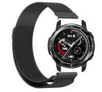 GIOPUEY Cinturini Magnetica Compatibile con HONOR Watch GS PRO, Cinturino in acciaio inossidabile intrecciato [magnetico] - black