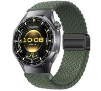 GIOPUEY Cinturini Magnetica Compatibile con Huawei Watch GT 6 PRO 46mm, Cinturino in Morbido Nylon Intrecciato [Unisex] [Traspirante] - Green