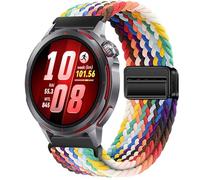 GIOPUEY Cinturini Magnetica Compatibile con Huawei Watch GT Runner 2, Cinturino in Morbido Nylon Intrecciato [Unisex] [Traspirante] - Colourful-B
