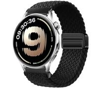 GIOPUEY Cinturini Magnetica Compatibile con OnePlus Watch Lite, Cinturino in Morbido Nylon Intrecciato [Unisex] [Traspirante] - Black