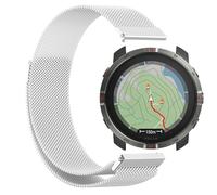 GIOPUEY Cinturini Magnetica Compatibile con Polar Grit X2, Cinturino in acciaio inossidabile intrecciato [magnetico] - Silver