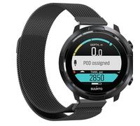 GIOPUEY Cinturini Magnetica Compatibile con SUUNTO 7/9/9 Baro/D5, 24mm Cinturino in acciaio inossidabile intrecciato [magnetico] - black