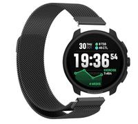 GIOPUEY Cinturini Magnetica Compatibile con Suunto Race 2, Cinturino in Acciaio Inossidabile Intrecciato [Magnetico] - Black