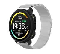 GIOPUEY Cinturini Magnetica Compatibile con SUUNTO Vertical 2, Cinturino in acciaio inossidabile intrecciato [magnetico] - Silver