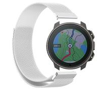GIOPUEY Cinturini Magnetica Compatibile con SUUNTO Vertical, Cinturino in acciaio inossidabile intrecciato [magnetico] - Silver