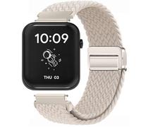 GIOPUEY Cinturini Magnetica Compatibile con Ticwatch GTH, Cinturino in morbido nylon intrecciato [unisex] [Traspirante] - Beige