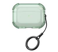GIOPUEY Clear Cover Compatibile con Airpods Pro 3 2025, Custodia TPU, Ultrasottile Case Cover, Antiurto, Resistente ai Graffi - transparent green