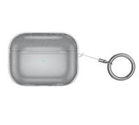 GIOPUEY Clear Cover Compatibile con Airpods Pro 3 2025, Custodia TPU, Ultrasottile Case Cover, Antiurto, Resistente ai Graffi - Bling transparent black