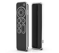 GIOPUEY Clear Cover Compatibile con Apple TV 4K/HD Siri Remote 2021/2022, Custodia TPU, Ultrasottile Case Cover, Antiurto, Resistente ai Graffi - Black