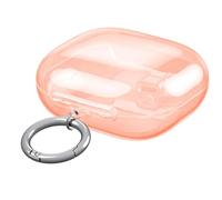 GIOPUEY Clear Cover Compatibile con Beats Powerbeats Fit 2025, Custodia TPU, Ultrasottile Case Cover, Antiurto, Resistente ai Graffi - transparent pink