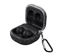 GIOPUEY Clear Cover Compatibile con Samsung Galaxy Buds Core, Custodia TPU, Ultrasottile Case Cover, Antiurto, Resistente ai Graffi - Bling transparent black