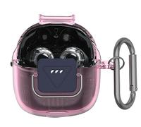 GIOPUEY Clear Étuis Compatible avec JBL Tune Flex 2，Coque TPU, Case CoverPoids léger, Antichoc, portable - transparent pink