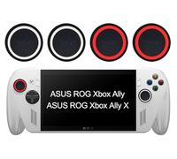GIOPUEY Copri Analogici Compatibile con ASUS ROG Xbox Ally/Ally X 2025, 4 Pezzi Silicone Joystick Thumb Stick Grips cap Cover Case Custodia Protettiva, Morbida e Antiscivolo - Red+White