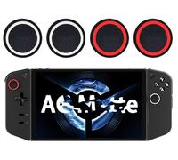GIOPUEY Copri Analogici Compatibile con Lenovo Legion Go, 4 Pezzi Silicone Joystick Thumb Stick Grips cap Cover Case Custodia Protettiva, Morbida e Antiscivolo - Black/Red+Black/White
