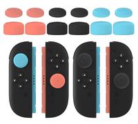 GIOPUEY Copri Analogici Compatibile con Nintendo Switch 2, 6 Pezzi Silicone Joystick Thumb Stick Grips cap Cover Case Custodia Protettiva, Morbida e Antiscivolo - Black/Red/Blue