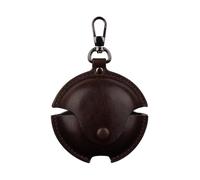 GIOPUEY Coque Compatible avec Huawei Freebuds 7i, PU Cuir Protection étui avec Crochet Porte-clés Housse Case Pour Garçon fille homme femme - brown
