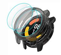 GIOPUEY Cover + 3 Flessibile Pellicola Protettiva Compatibile con Xiaomi Watch S1 Active, Soft TPU, Shock Resistant - Black