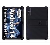 GIOPUEY Cover Compatibile con Blackview Tab 16 PRO 11 - con Supporto - Custodia Protettiva in Silicone TPU Morbida Case - Black