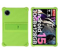 GIOPUEY Cover Compatibile con DOOGEE Tab A9 - con Supporto - Custodia Protettiva in Silicone TPU Morbida Case - Green