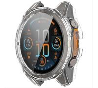 GIOPUEY Cover Compatibile con Fenix 8 51mm AMOLED, Pellicola Protettiva Vetro + Cornice in Plastica Rigida Custodia - Clear