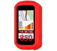 GIOPUEY Cover Compatibile con Garmin Edge 850/Garmin Edge 550, Cilicone Custodia, Ultrasottile Case Cover, Antiurto, Resistente ai Graffi - Red