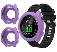 GIOPUEY Cover Compatibile con Garmin Forerunner 55, [2 Pezzi] Morbido TPU Silicone Case Protettiva, Ultra-Sottile Custodia - Purple