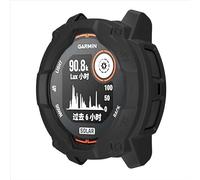 GIOPUEY Cover Compatibile con Garmin Instinct 3 Solar 45mm, TPU Silicone Premium Morbido e Leggero Protettiva Case Cover, Antiurto&Caduta Custodia - Black