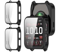 GIOPUEY Cover Compatibile con Garmin Venu X1, [2 Pezzi] Soft TPU, Shock Resistant Custodia - Black+Black
