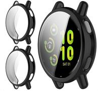 GIOPUEY Cover Compatibile con Garmin Vivoactive 5, [2 Pezzi] Soft TPU, Shock Resistant Custodia - Black+Black