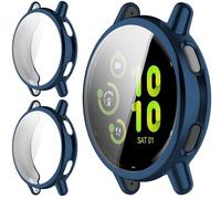 GIOPUEY Cover Compatibile con Garmin Vivoactive 5, [2 Pezzi] Soft TPU, Shock Resistant Custodia - Blue+Blue