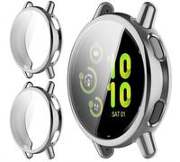 GIOPUEY Cover Compatibile con Garmin Vivoactive 5, [2 Pezzi] Soft TPU, Shock Resistant Custodia - Silver+Silver
