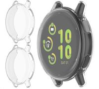 GIOPUEY Cover Compatibile con Garmin Vivoactive 5, [2 Pezzi] Soft TPU, Shock Resistant Custodia - Transparent+Transparent