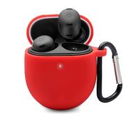 GIOPUEY Cover Compatibile con Google Pixel buds Pro 2a, Cilicone Custodia, Ultrasottile Case Cover, Antiurto, Resistente ai Graffi - Rosso