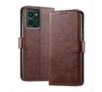 GIOPUEY Cover Compatibile con HMD Pulse PRO/Pluse Plus/Pluse, Flip Pelle Custodia, Comodo, con Fibbia Magnetica[con 3 Slot] Antiurto Case Cover - Marrone