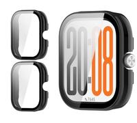 GIOPUEY Cover Compatibile con Honor Choice INFOWEAR Watch 2 PRO, [2 Pezzi] Pellicola Protettiva Vetro + Cornice in Plastica Rigida Custodia - Black+Black