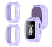 GIOPUEY Cover Compatibile con Honor Choice Kids Watch Plus, [2 Pezzi] Soft TPU, Shock Resistant Custodia - Purple+Purple