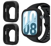 GIOPUEY Cover Compatibile con Honor Watch X5i, [2 Pezzi] Morbido TPU Silicone Case Protettiva, Ultra-Sottile Custodia - Black
