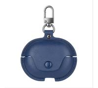 GIOPUEY Cover Compatibile con Huawei Freebuds Pro 4/Pro 3, PU Pelle Custodia, Protettiva Case Cover con Gancio Portachiavi per Uomini Donne - blue