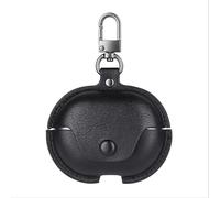 GIOPUEY Cover Compatibile con Huawei Freebuds Pro 4/Pro 3, PU Pelle Custodia, Protettiva Case Cover con Gancio Portachiavi per Uomini Donne - Black