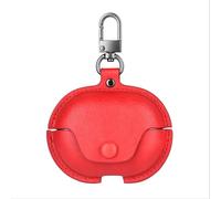GIOPUEY Cover Compatibile con Huawei Freebuds Pro 4/Pro 3, PU Pelle Custodia, Protettiva Case Cover con Gancio Portachiavi per Uomini Donne - red
