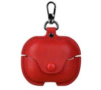 GIOPUEY Cover Compatibile con HUAWEI FreeBuds SE 4 ANC, PU Pelle Custodia, Protettiva Case Cover con Gancio Portachiavi per Uomini Donne - red