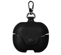 GIOPUEY Cover Compatibile con HUAWEI FreeBuds SE 4 ANC, PU Pelle Custodia, Protettiva Case Cover con Gancio Portachiavi per Uomini Donne - Black