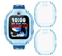 GIOPUEY Cover Compatibile con imoo Watch Phone Z3, [2 Pezzi] Soft TPU, Shock Resistant Custodia - Blue+Blue